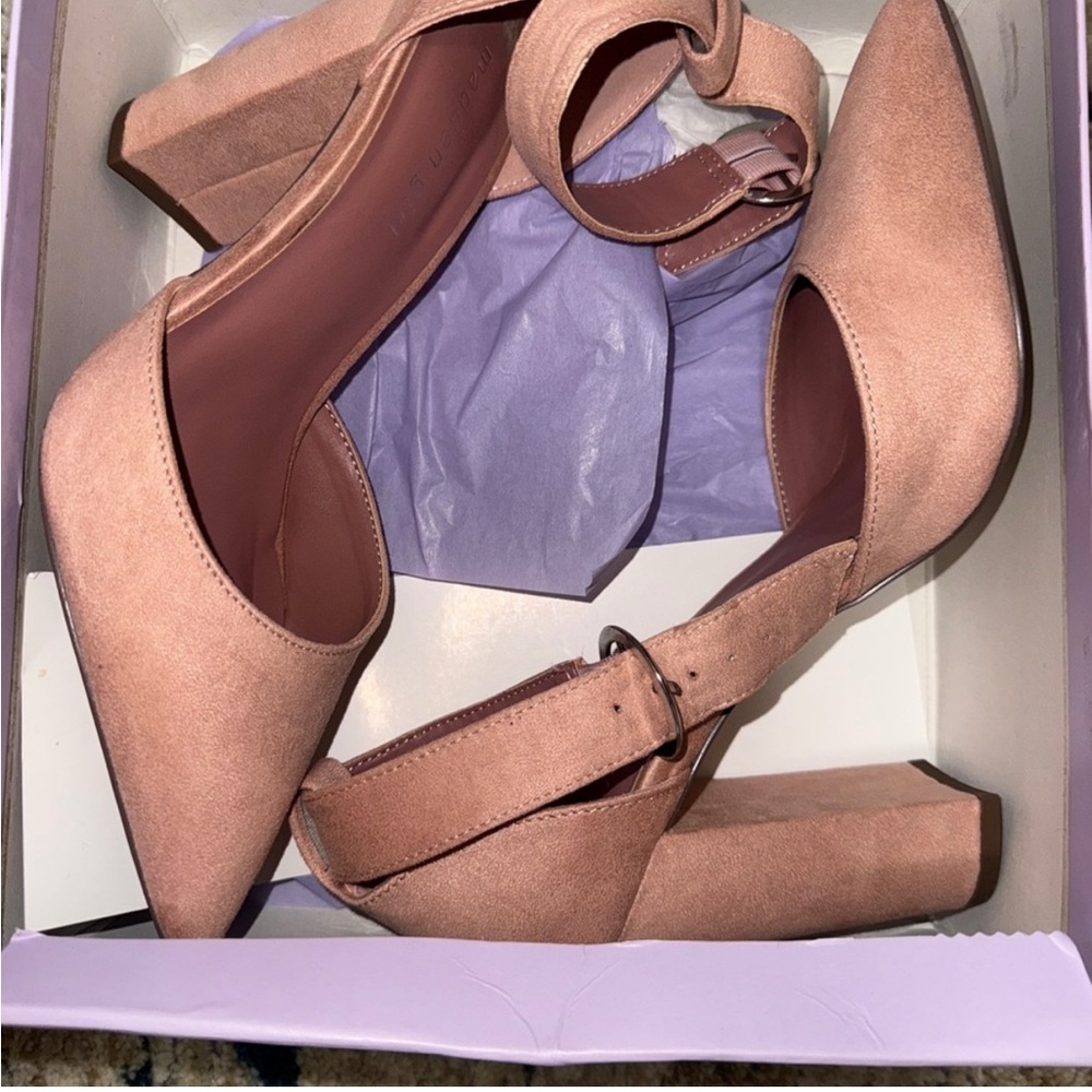 Madden Girl Women's Pink Block Heel Shoes